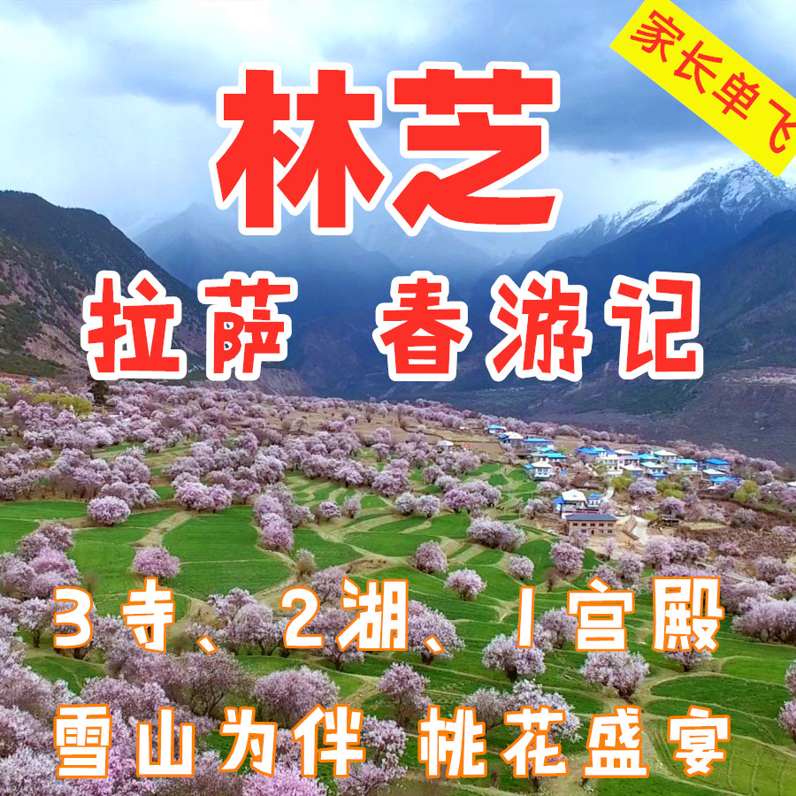【家长单飞|西藏雪域桃花】（3/22已成团）林芝三大桃花村、两大湖泊、三大寺庙、布达拉宫、西藏博物馆——拉萨+林芝6日桃花秘境之旅