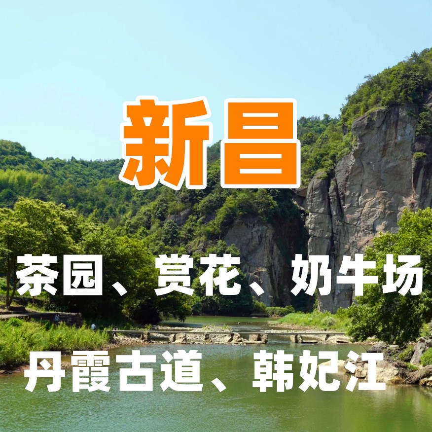 【清明I新昌】（2日）参观奶牛场、徒步梅坞古道、看千亩茶园、赏梯田花海、走丹霞古道、邂逅倒脱靴—趣。嵊州